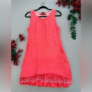 Coral Sleeveless Dress